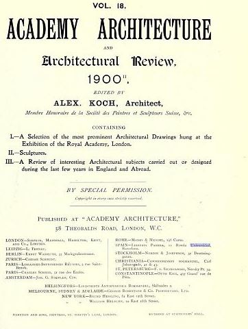 Academy Architecture cover